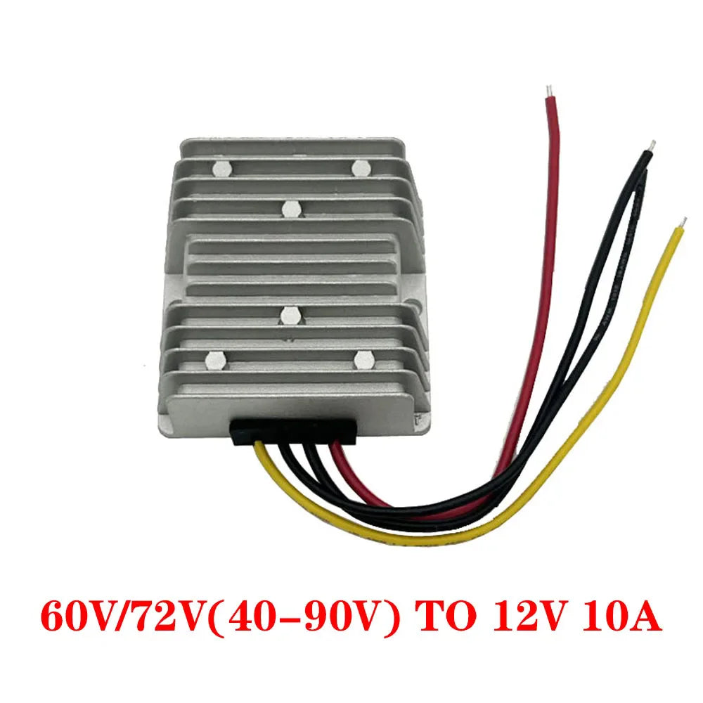 DC 24V 36V 48V 60V 72V 18-90V to 12V 10A 20A 30A 40A DC DC Converter Step Down Voltage Regulator Transformer Car Power Supply