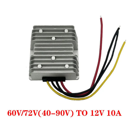 DC 24V 36V 48V 60V 72V 18-90V to 12V 10A 20A 30A 40A DC DC Converter Step Down Voltage Regulator Transformer Car Power Supply