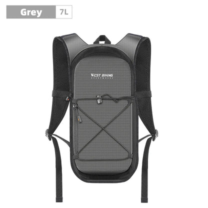 WEST BIKING 7L Cycling Backpack Bicycle Bags Outdoor Sport Climbing Hiking MTB Road Bike Hydration Backpack Men Women Bag Gray 7L CHINA