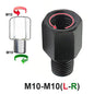 Black Mirror Adapter M10 M8 10MM 8MM Motorcycle Scooter Rearview Mirrors Adapters Right Left Hand Thread Conversion Bolt Screws M10-M10(L-R)