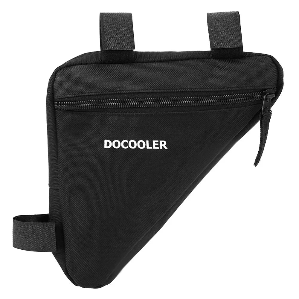 Docooler Triangle Cycling Bag Bike Bicycle Front Saddle Tube Frame Pouch Bag Holder Outdoor Bag MTB Mountain Bike Accessories Black