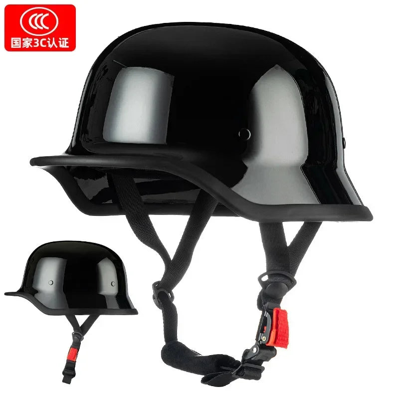 Motorcycle Helmet Male Summer Soldier Helmet Retro Cruise Half Helmet Electric Car Female Four Seasons style4 China