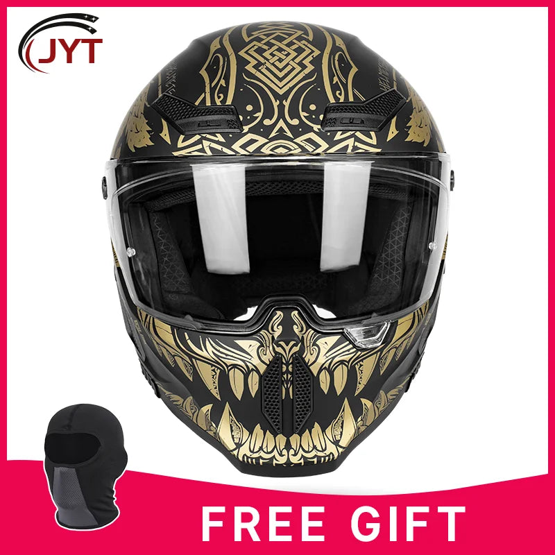 Motorcycle helmet matte black with reserved Bluetooth slot DOT certified sun protection breathable Golden Wolf A CHINA