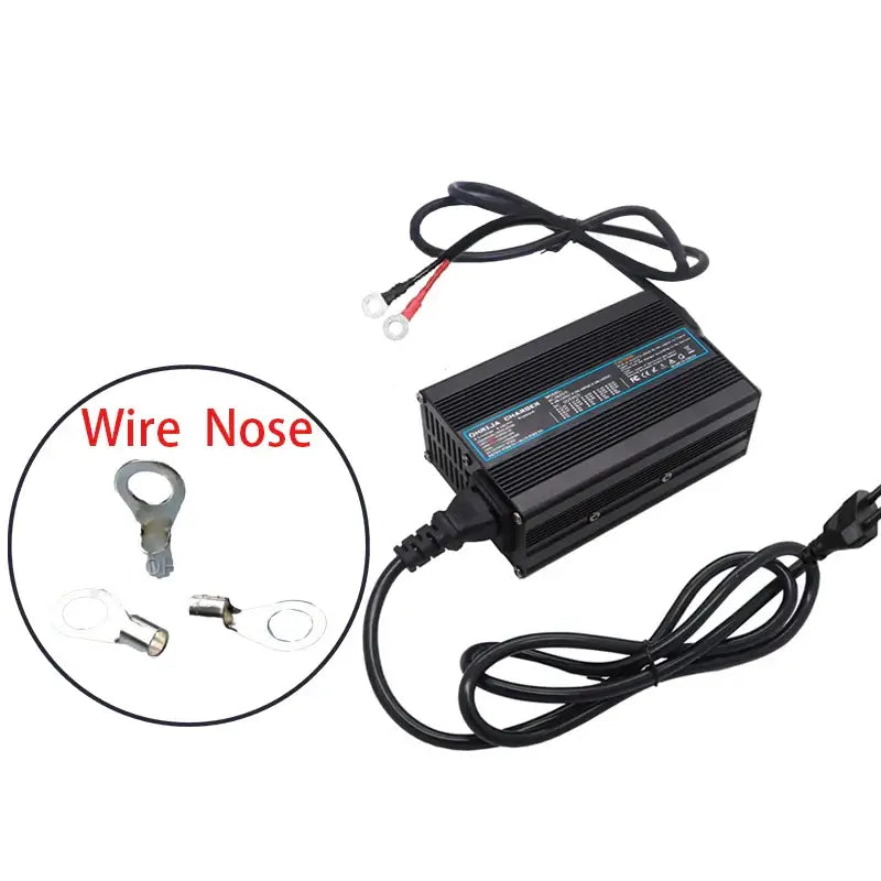 24V 10A Smart Battery Charger for 10Ah-100Ah Lead Acid, AGM & Gel Batteries Electric Wheelchair Fast Charger with wires