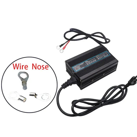 24V 10A Smart Battery Charger for 10Ah-100Ah Lead Acid, AGM & Gel Batteries Electric Wheelchair Fast Charger with wires