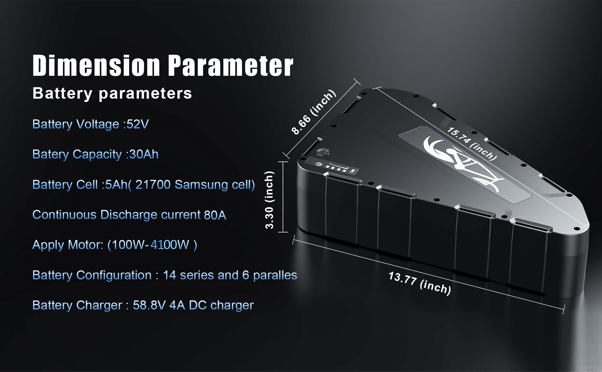 Samsung 21700 50G lithium battery pack