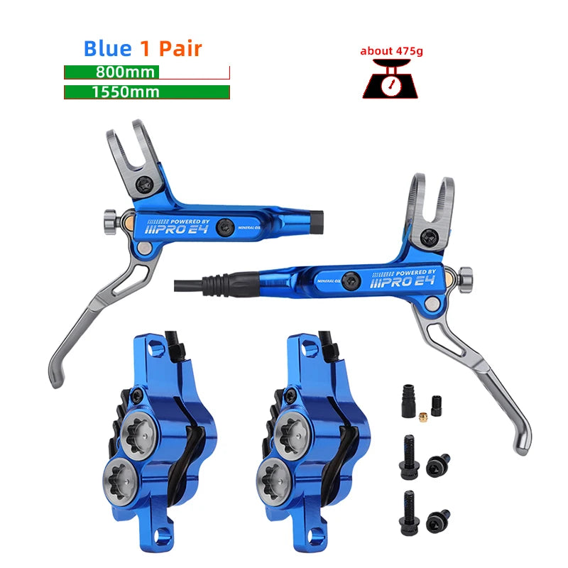 IIIPRO E4 Mountain Bike Hydraulic Brake 800/1550mm Front Rear Brake Cooling 4 Piston Oil Pressure AM DH E-bike MTB Disc Brake