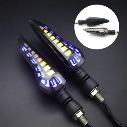 2Pcs Universal Motorcycle LED Turn Signal Light ABS Flowing Indicator Lamp Running Blinker Brake Light For Yamaha Honda Suzuki