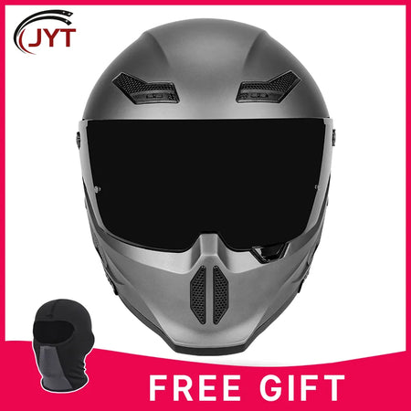 Motorcycle helmet matte black with reserved Bluetooth slot DOT certified sun protection breathable