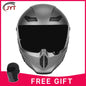 Motorcycle helmet matte black with reserved Bluetooth slot DOT certified sun protection breathable Metallic Grey B CHINA