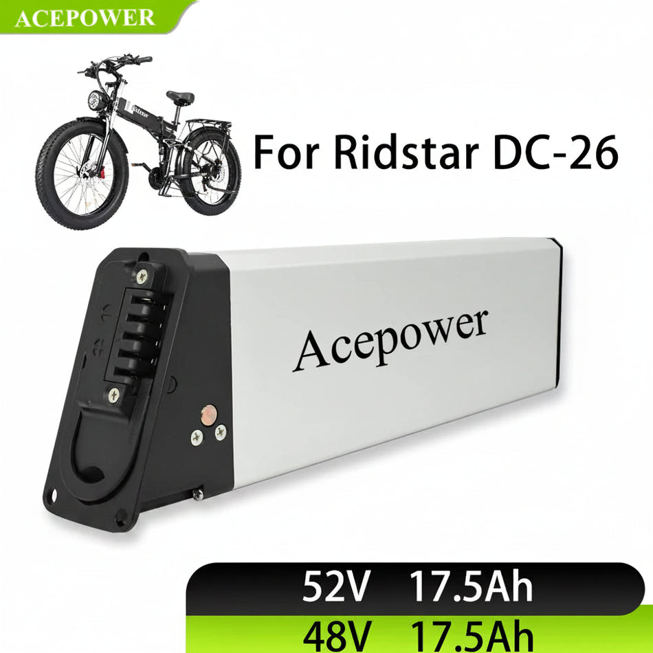 48V E-Bike Battery for Ridstar DC-26, H26 Pro, H20 & Engwe Folding Bikes (13Ah / 16Ah / 17.5Ah)