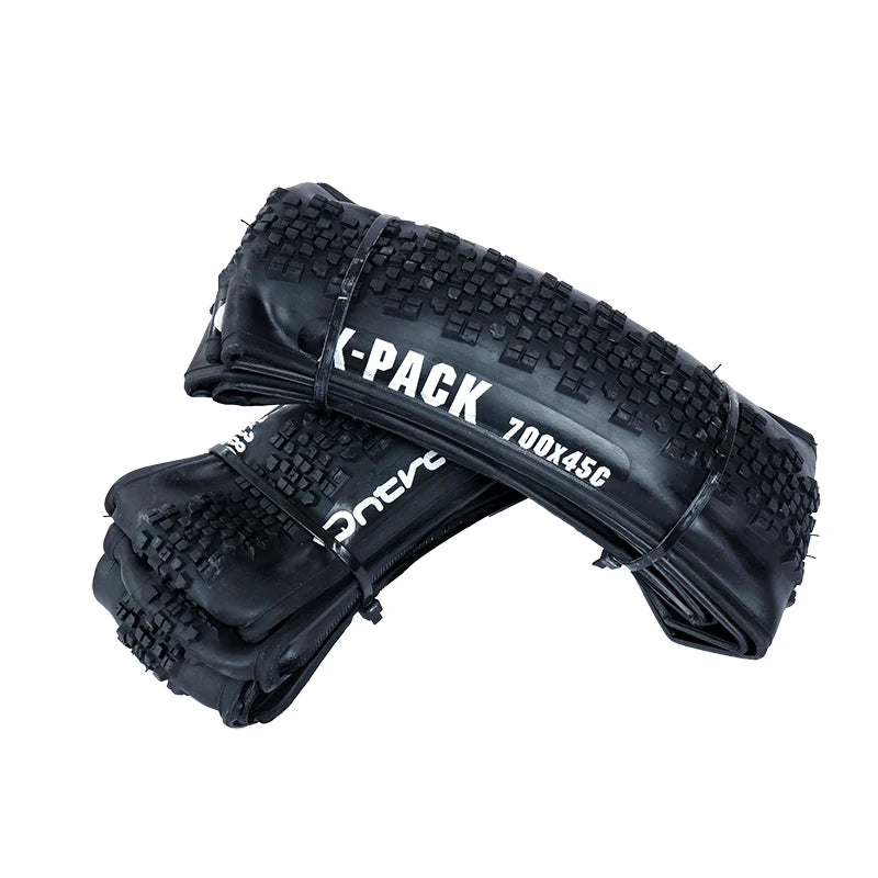 ONTRACK FOLDED TIRE GRAVEL 700X38C 700X40C 700X45V X-PACK 30TPI SKIN BROWN WALL BLACK