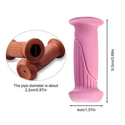 2Pcs Rubber Grip Handle Bike Handlebar Grips Cover - Anti-skid Bicycle Grips for Kids