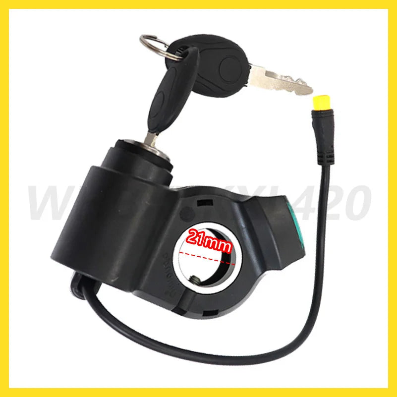 Electric Scooter Thumb Throttle Voltmeter Digital Voltage Display Switch Power with Key Lock Bike Finger Thumb Throttle dropship