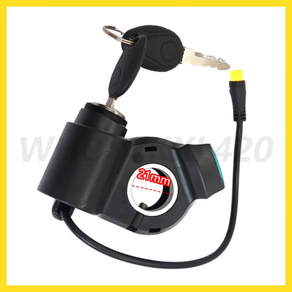 Electric Scooter Thumb Throttle Voltmeter Digital Voltage Display Switch Power with Key Lock Bike Finger Thumb Throttle dropship