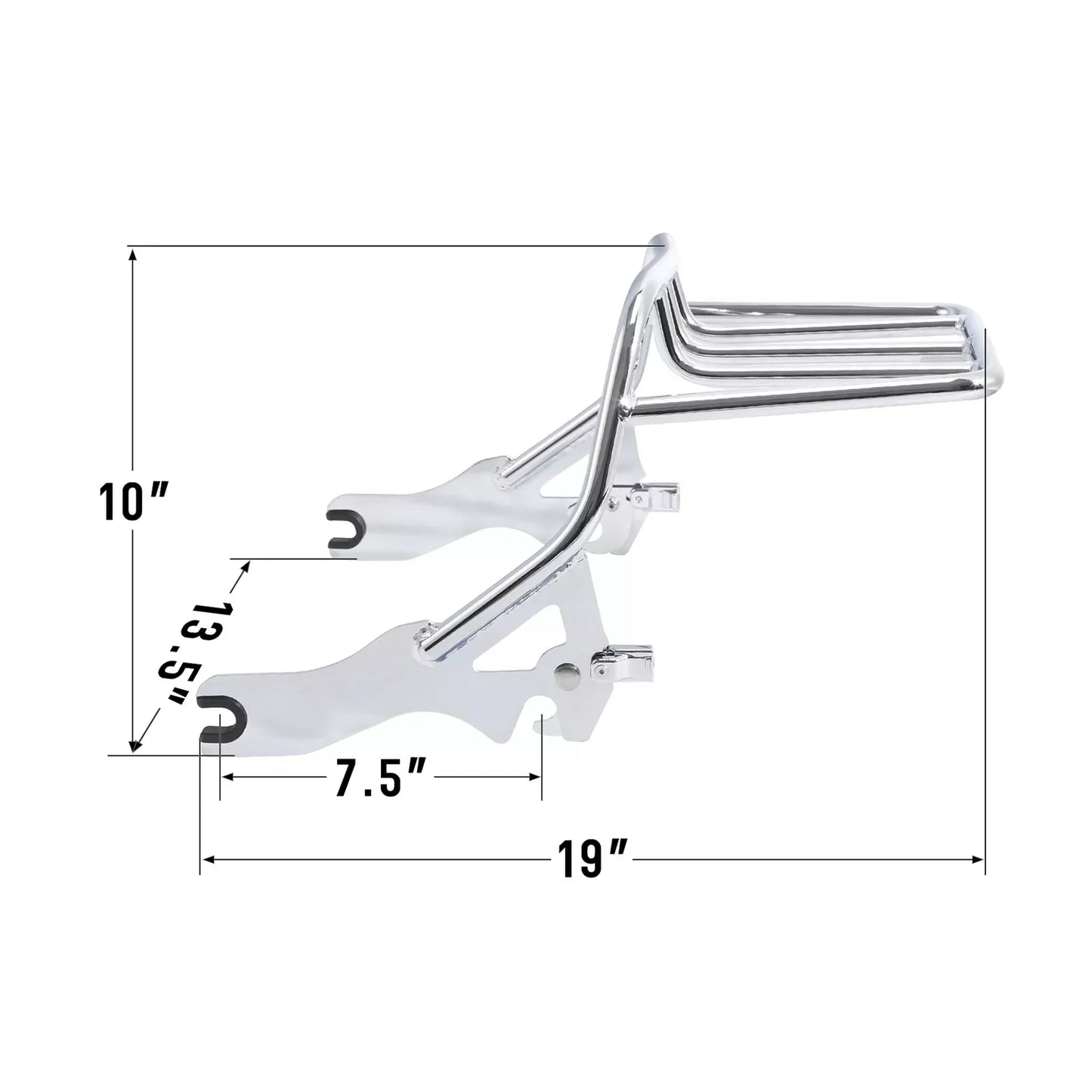 Motorcycle Two Up Rear Luggage Rack Mounting Rack For Harley Softail Fat Bob FXFB 2018-2024
