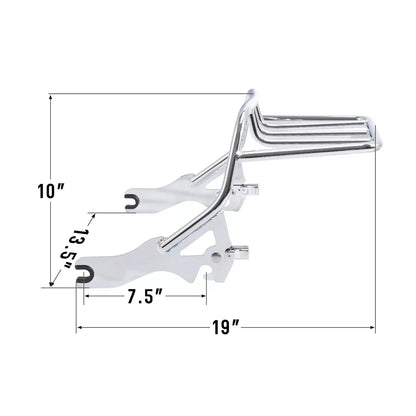 Motorcycle Two Up Rear Luggage Rack Mounting Rack For Harley Softail Fat Bob FXFB 2018-2024
