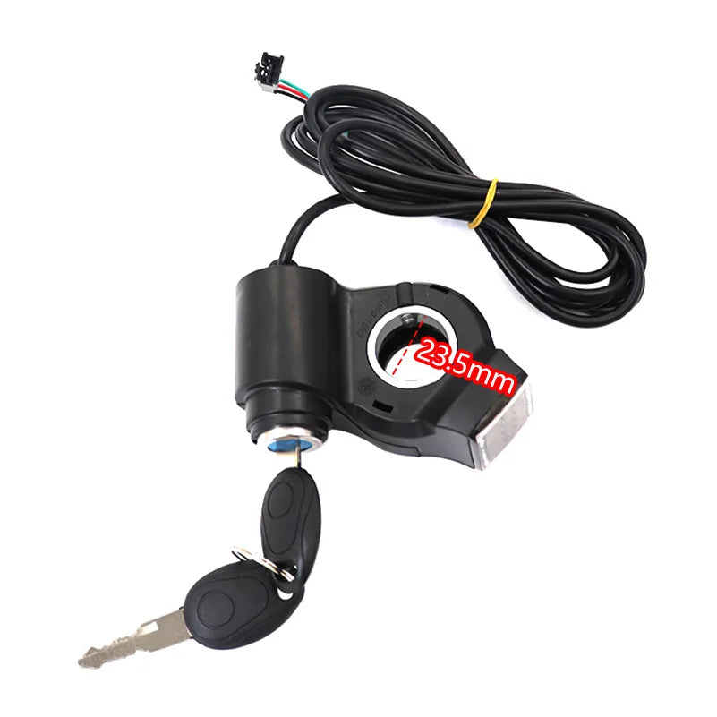 Electric Scooter Thumb Throttle Voltmeter Digital Voltage Display Switch Power with Key Lock Bike Finger Thumb Throttle dropship