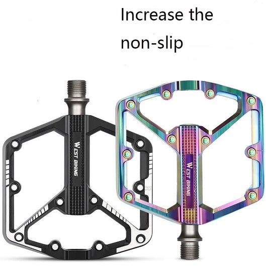 WEST BIKING Bicycle Pedal Aluminum Alloy Pedal Mountain Bike Pedal Chrome-Molybdenum Steel Axle Pedal