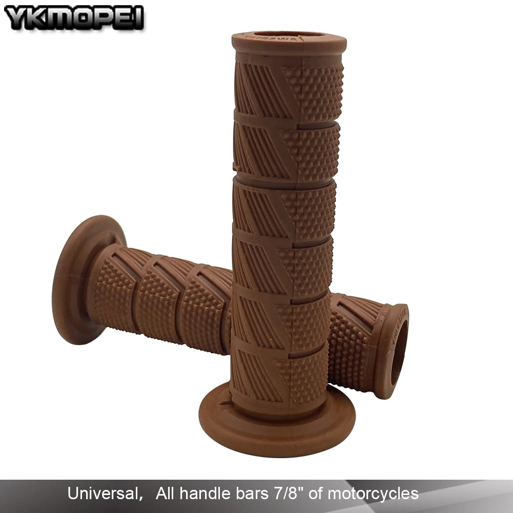 Universal 7/8'' 22mm Motorcycle Handle Bar Grips for Yamaha, Kawasaki, Suzuki, Honda, Cafe Racer, Dirt Bike