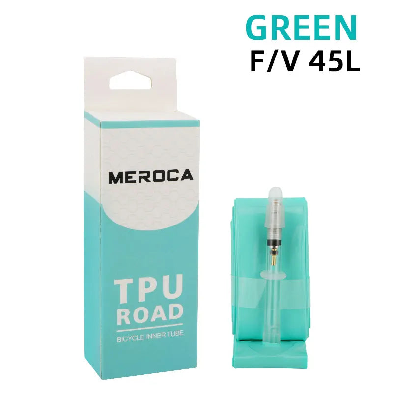 MEROCA Road Bike TPU Inner Tube 700x23-32C FV 45L/65L/80L Ultra-light Road Bicycle Inner Tube Presta Valve 700c Green FV 45L 23-35C China