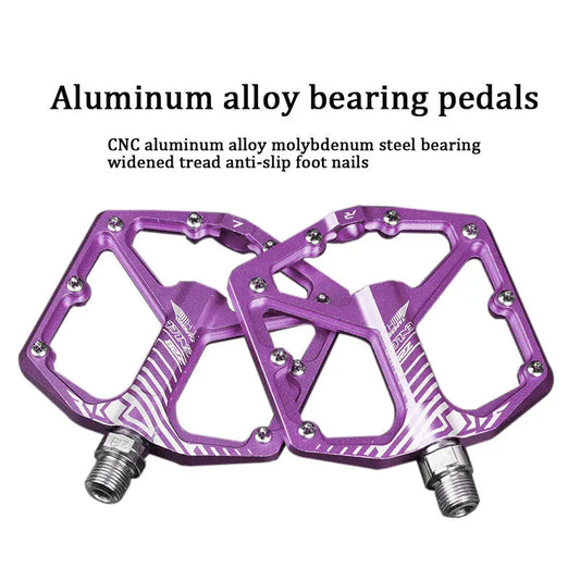 ENLEE MTB Bicycle Pedal Aluminum Alloy Wide Flat XC DH Bicycle Pedal Ultra Light Bicycle Pedal BMX Parts