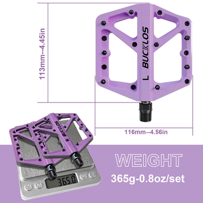 BUCKLOS Bicycle Pedal Nylon Mountain Bike Pedal Widen Road Bicycle Pedals Non-slip MTB Pedals for AM BMX Folding Bike