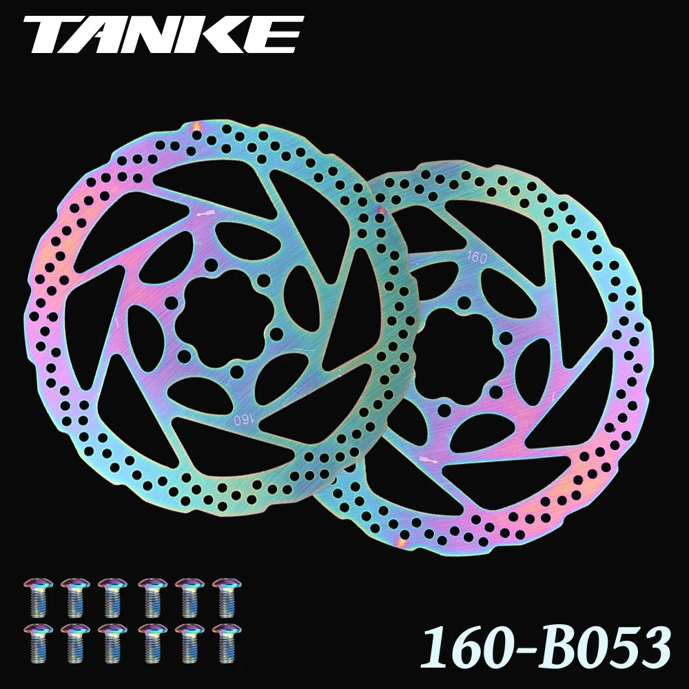 Bike Disc Brake Rotor Disc Brake 2 Piece with 12 Bolts for Road Bike MTB BMX Floating disc Stainless Steel 160-B053 colorful 2p