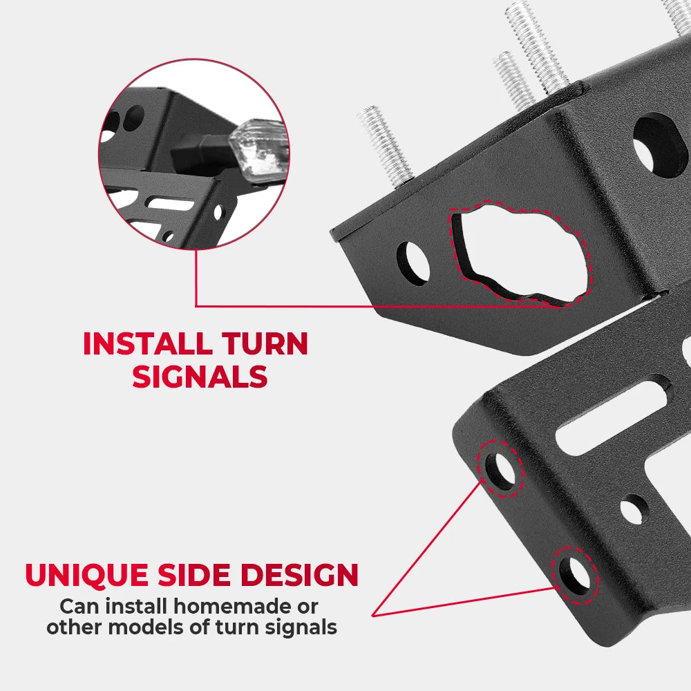 License Plate Holder for Kawasaki Ninja 650 Z650 (2017-2024) - Fender Bracket Eliminator Kit