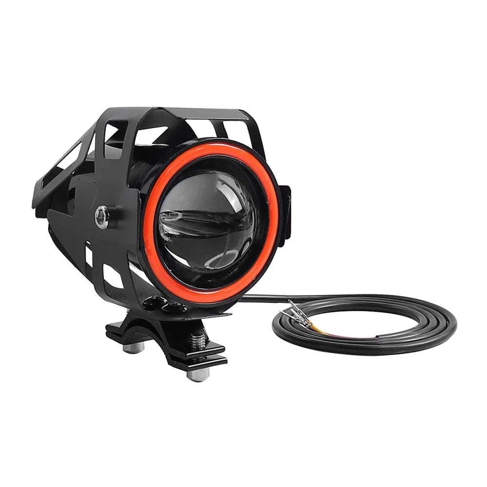 For Kukirin LED Spotlight Laser Highlight Flashing Angel Demon Eyes For Citycoco Kugoo Electric Scooter Headlight horn Parts