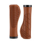 MTB Bicycle Grips Shockproof Bike Handlebar Cover Anti-Slip Lock on Bike Handle Cuffs Ergonomic Cycling Rubber Ball Handle Grips Brown