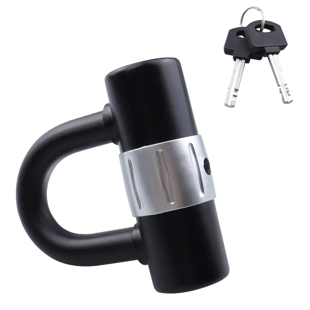 Anti-theft Bike U Lock With 2 Keys 16mm Heavy Duty U Lock Motorcycle Bicycle Dics Lock black