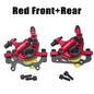 Mountain Bicycle Hydraulic Disc Brake Calipers HB100 MTB Line Pulling Oil Brake Front & Rear For Folding Bike Red A Pair
