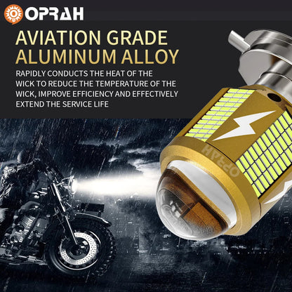 Oprah H4 LED Motorcycle Headlight Bulb H6 BA20D Led Moto Light High Low Beam White Yellow Lamp Canbus For Yamaha Kawasaki Suzuki