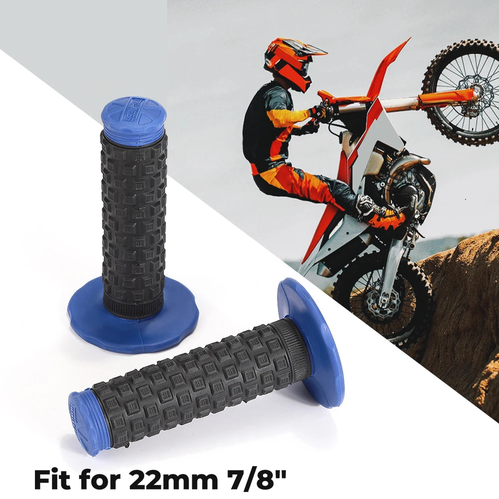 Motorcycle Handlebar Grips Universal 7/8" 22mm Motorcycle Non-Slip Grip Cover Throttle Bar Grips for Dirt Bike Motocross ATV UTV