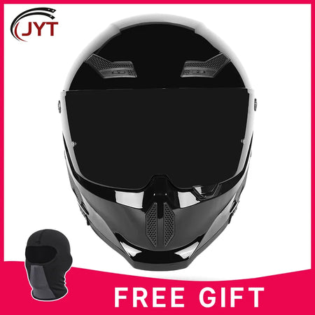 Motorcycle helmet matte black with reserved Bluetooth slot DOT certified sun protection breathable