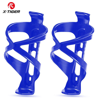 X-TIGER Bike Water Bottle Holder Lightweight and Strong Bicycle Bottle Cage Bracket for Road Mountain Bikes Accessories Blue 2 pcs