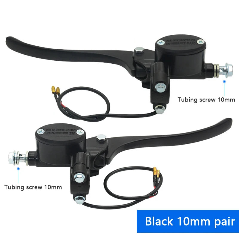 22mm Aluminum Alloy Motorcycle Brake Ebike Hydraulic Brake Electric Handles Pedal Electric Moped equipments Parts Handle Lever pair 10MM CHINA
