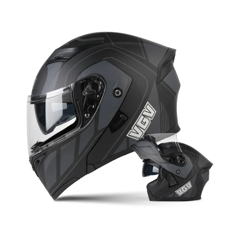 Motorcycle Full Face Helmet Men Women Fashion Dual Lens Helmets Motocross Racing 1 China