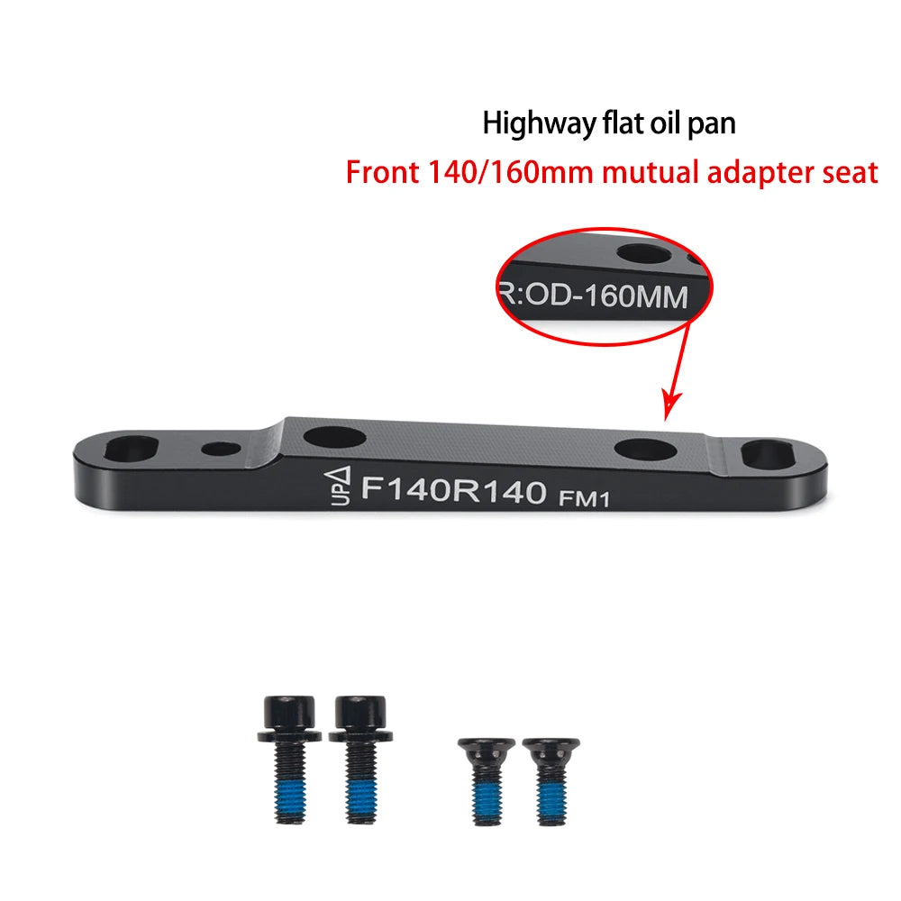Flat Mount Disc Brake Adapter Road Bike Disc Brake Adapter Front/Rear Aluminum Alloy 140 Or 160 Reversible For 140mm 160mm Rotor