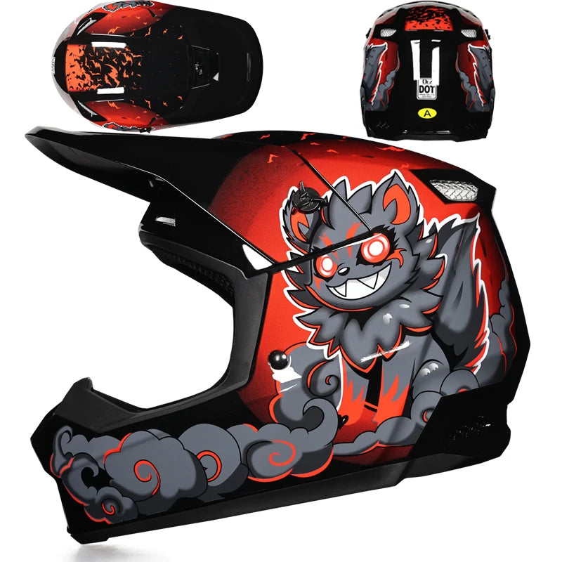 New Children Motorcycle Helmet Off-road Helmet Downhill AM DH Cross Motocross DOT Certification 10 China