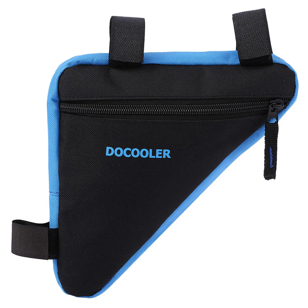 Docooler Triangle Cycling Bag Bike Bicycle Front Saddle Tube Frame Pouch Bag Holder Outdoor Bag MTB Mountain Bike Accessories Blue