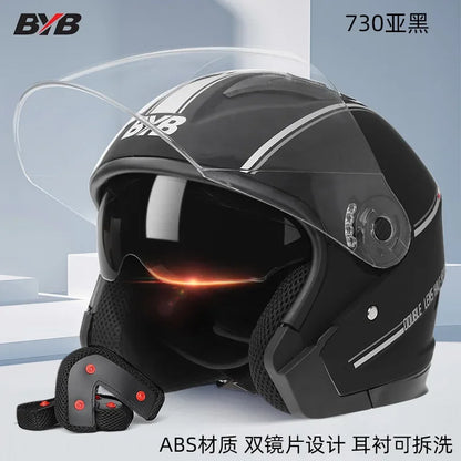 Electric Scooter Helmet, Motorcycle Riding Helmet, Four Season Dual Lens yahei China