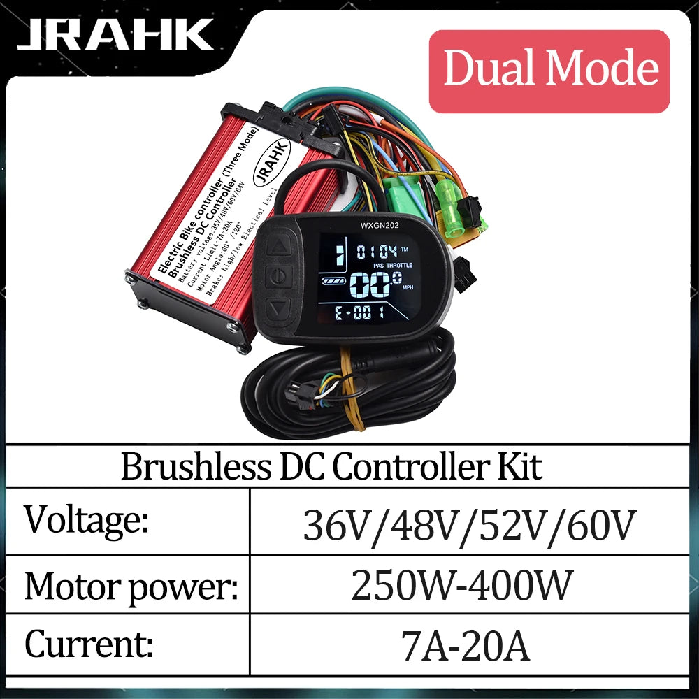 JRAHK 36V 350W S866 BLDC Controller Kit Electric Bicycle Controller 36V 7A-20A 48V 350W Electric Scooter Accelerator 60V