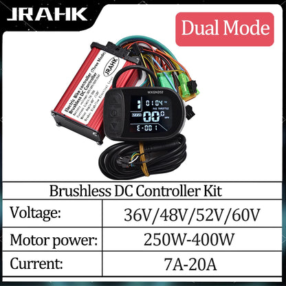 JRAHK 36V 350W S866 BLDC Controller Kit Electric Bicycle Controller 36V 7A-20A 48V 350W Electric Scooter Accelerator 60V