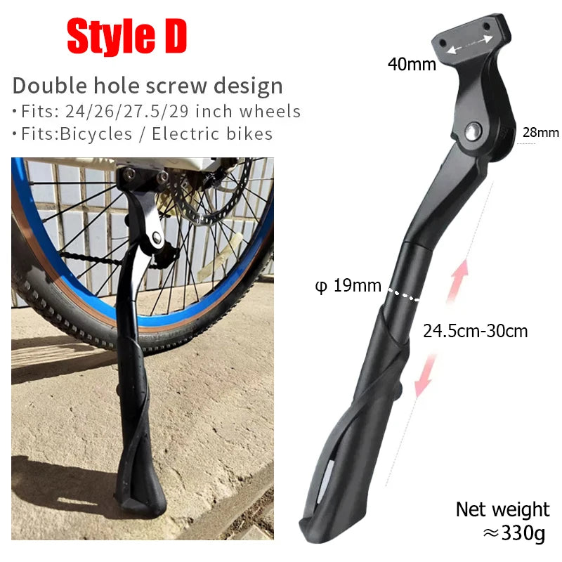 Bicycle Kickstand Bike Parking Rack Support Adjustable Side Kick Stand Foot Brace Bike Holder Footrest Cycling New Replace Parts