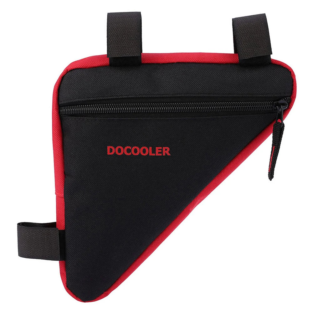 Docooler Triangle Cycling Bag Bike Bicycle Front Saddle Tube Frame Pouch Bag Holder Outdoor Bag MTB Mountain Bike Accessories Red