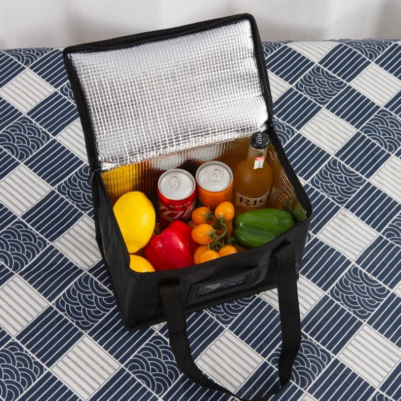 Insulated Thermal Cooler Bag Drink Storage Large Chilled Bags Cool Lunch Foods Lunch Box Zip Picnic Tin Foil Food panier repas