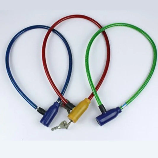 Bicycle Lock Exquisite Steel Cable Lock Outdoor Bike anti-theft Lock Mountain Bike Wire Lock Accessories Security With 2 Keys