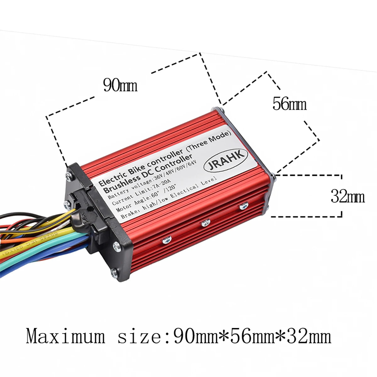 JRAHK 36V 350W S866 BLDC Controller Kit Electric Bicycle Controller 36V 7A-20A 48V 350W Electric Scooter Accelerator 60V